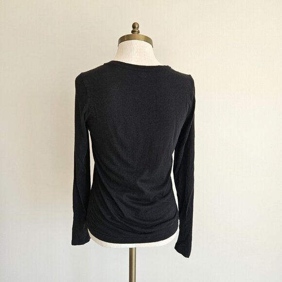 Sunday Best Black Long Sleeve with Red Heart Accent - Picture 3 of 4